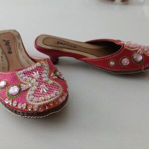 Fabuous Pink Jeweled Little Girl Mules by Josmo